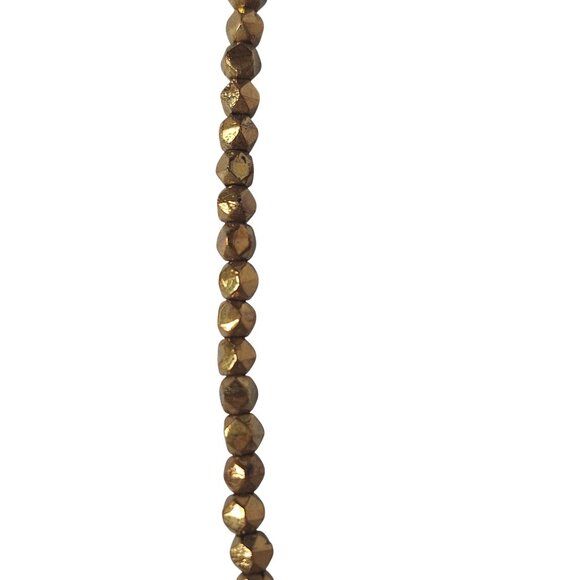 Vintage Gold and Bronze Faceted Bead Necklace - Picture 2 of 4